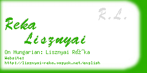 reka lisznyai business card